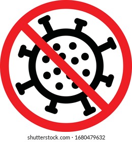 Coronavirus Danger Vector Design icon