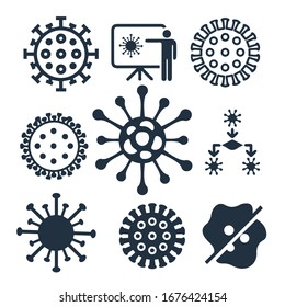 Coronavirus, Danger Virus vector line