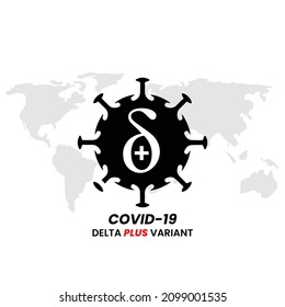 Coronavirus delta plus variant, Vector illustration design
