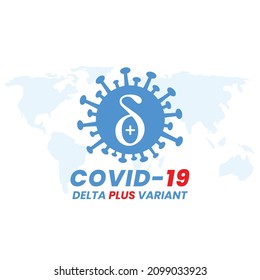 delta de Coronavirus más variante, diseño de ilustración vectorial
