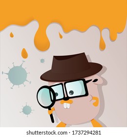 Coronavirus design with  elements. Novel coronavirus 2020. Covid-19 pandemic. Vector illustration.