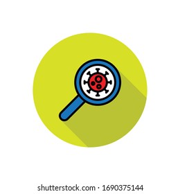 coronavirus detection infection laboratory line icon, vector illustration