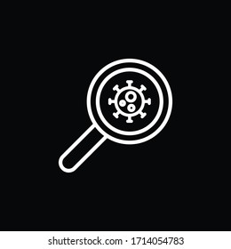 coronavirus detection infection laboratory line icon, vector illustration