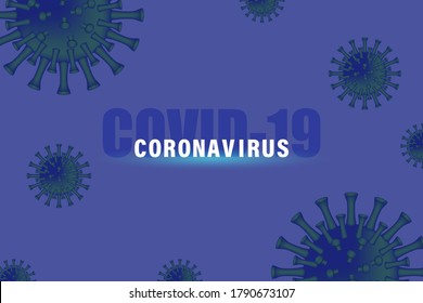 Coronavirus disease called COVID-19, a dangerous virus vector illustration.