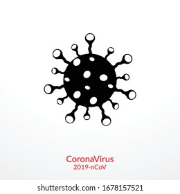 Coronavirus disease (COVID-19) Icon Vector Illustration. 2019-nCov / 2019 Novel Coronavirus Logo Design Vector Template