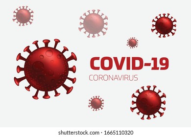 Coronavirus disease COVID-19 infection medical vector illustration.