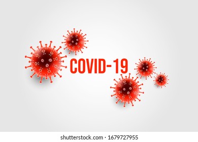 Coronavirus disease COVID-19 infection medical with typography and copy space. New official name for Coronavirus disease named COVID-19, pandemic risk background vector illustration