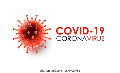 Coronavirus disease COVID-19 infection medical with typography and copy space. New official name for Coronavirus disease named COVID-19, pandemic risk background vector illustration