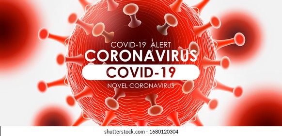 Coronavirus disease COVID-19 infection medical with typography and copy space. New official name for Coronavirus disease named COVID-19, pandemic risk background vector illustration