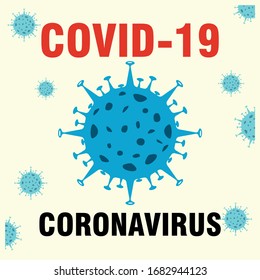 Coronavirus disease COVID-19 infection medical isolated. COVID-19, vector illustration