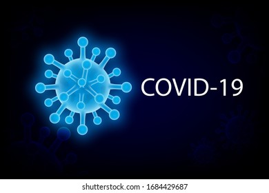 Coronavirus disease COVID-19 infection, medical illustration. World Health organization WHO introduced new official name for Coronavirus disease named COVID-19.Pandemic infection. Vector illustration.