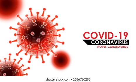 Coronavirus disease COVID-19 infection medical with typography and copy space. New official name for Coronavirus disease named COVID-19, pandemic risk background vector illustration