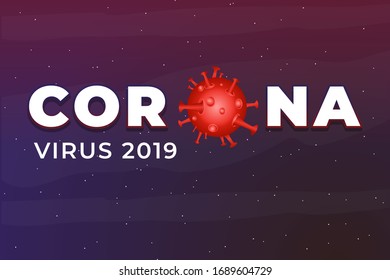 Coronavirus disease COVID-19 infection medical isolated. China pathogen respiratory influenza covid virus cells. New official name for Coronavirus disease named COVID-19, vector illustration