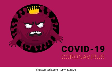 Coronavirus disease COVID-19 infection medical isolated.  New official name for Coronavirus disease named COVID-19, vector illustration