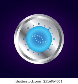 Coronavirus Krankheit COVID-19 Infektion medizinische Illustration. Pathogen respiratory influenza covid virus zellen. Offizielle Bezeichnung für Coronavirus Krankheit COVID-19, 3D Rendering