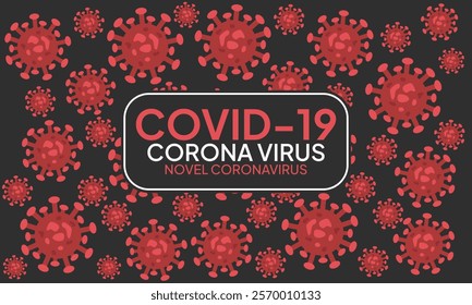 Coronavirus disease COVID-19 infection medical with typography and copy space. New official name for Coronavirus disease named COVID-19, pandemic risk background vector illustration