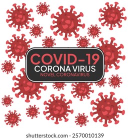 Coronavirus disease COVID-19 infection medical with typography and copy space. New official name for Coronavirus disease named COVID-19, pandemic risk background vector illustration