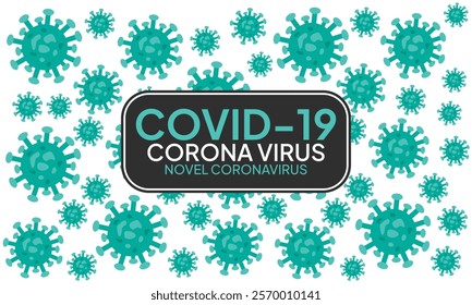 Coronavirus disease COVID-19 infection medical with typography and copy space. New official name for Coronavirus disease named COVID-19, pandemic risk background vector illustration