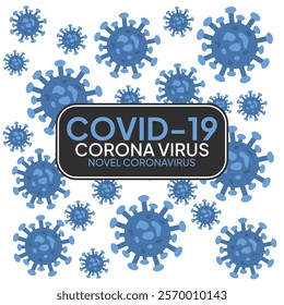 Coronavirus disease COVID-19 infection medical with typography and copy space. New official name for Coronavirus disease named COVID-19, pandemic risk background vector illustration