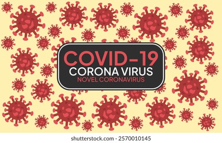 Coronavirus disease COVID-19 infection medical with typography and copy space. New official name for Coronavirus disease named COVID-19, pandemic risk background vector illustration