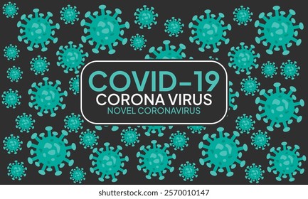 Coronavirus disease COVID-19 infection medical with typography and copy space. New official name for Coronavirus disease named COVID-19, pandemic risk background vector illustration