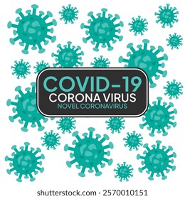 Coronavirus disease COVID-19 infection medical with typography and copy space. New official name for Coronavirus disease named COVID-19, pandemic risk background vector illustration