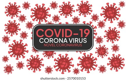 Coronavirus disease COVID-19 infection medical with typography and copy space. New official name for Coronavirus disease named COVID-19, pandemic risk background vector illustration