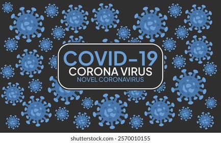 Coronavirus disease COVID-19 infection medical with typography and copy space. New official name for Coronavirus disease named COVID-19, pandemic risk background vector illustration