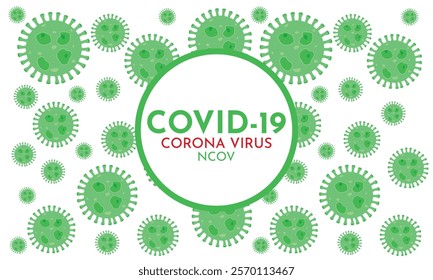 Coronavirus disease COVID-19 infection medical with typography and copy space. New official name for Coronavirus disease named COVID-19, pandemic risk background vector illustration