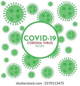 Coronavirus disease COVID-19 infection medical with typography and copy space. New official name for Coronavirus disease named COVID-19, pandemic risk background vector illustration