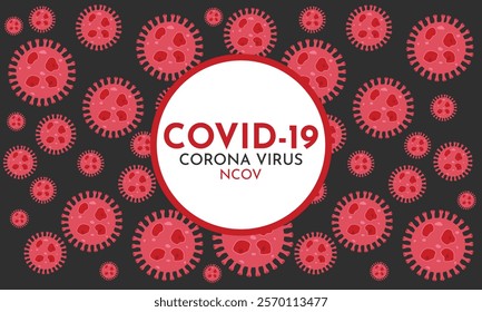 Coronavirus disease COVID-19 infection medical with typography and copy space. New official name for Coronavirus disease named COVID-19, pandemic risk background vector illustration