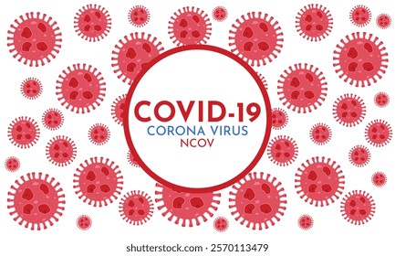 Coronavirus disease COVID-19 infection medical with typography and copy space. New official name for Coronavirus disease named COVID-19, pandemic risk background vector illustration