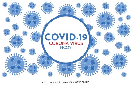 Coronavirus disease COVID-19 infection medical with typography and copy space. New official name for Coronavirus disease named COVID-19, pandemic risk background vector illustration