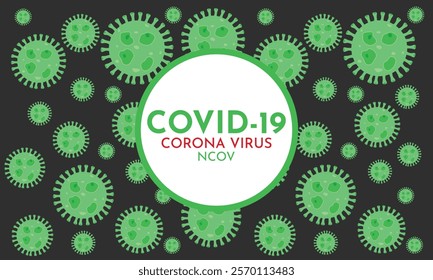 Coronavirus disease COVID-19 infection medical with typography and copy space. New official name for Coronavirus disease named COVID-19, pandemic risk background vector illustration