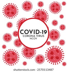 Coronavirus disease COVID-19 infection medical with typography and copy space. New official name for Coronavirus disease named COVID-19, pandemic risk background vector illustration