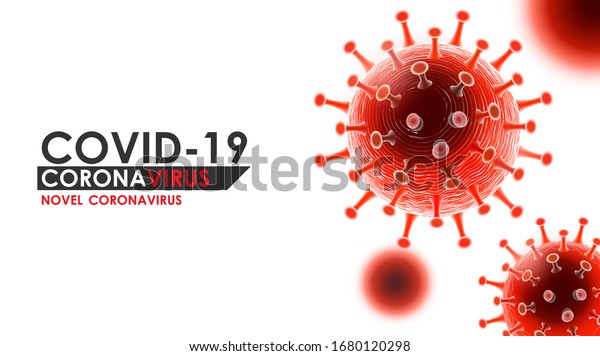 Coronavirus disease COVID-19 infection medical with typography and copy space. New official name for Coronavirus disease named COVID-19, pandemic risk background vector illustration