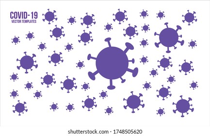 Coronavirus disease COVID-19 infection virus. Vector design illustration for use in banners, sites and presentations.
