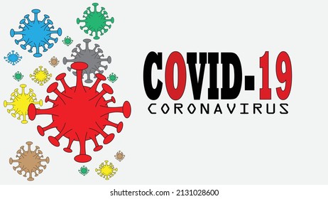 Coronavirus disease COVID-19 medical infection with typography and copy space. New official name for Coronavirus disease named COVID-19, pandemic danger background vector illustration