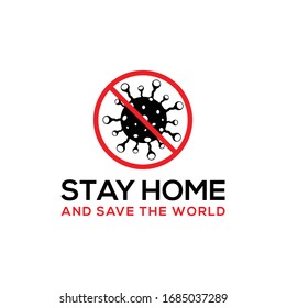 Coronavirus disease (COVID-19) Social Awareness Design. 2019-nCov / Novel Corona Virus Awareness Logo Typography Vector Template