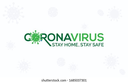 Coronavirus disease (COVID-19) Social Awareness Design. 2019-nCov / Novel Corona Virus Awareness Logo Typography Vector Template