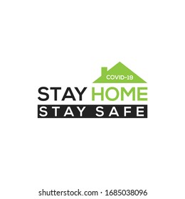 Coronavirus disease (COVID-19) Social Awareness Design. 2019-nCov / Novel Corona Virus Stay Home & Stay Safe Awareness Typography Vector Template