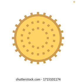 coronavirus disease (COVID-19) symbol or icon isolated on white background. That disease cause of respiratory syndrome(SARS) and pneumonia and flu. Common symptoms i.e. fever, dry cough. 48x48 px.