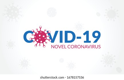 Coronavirus disease (COVID-19) Typography Design. 2019-nCov / 2019 Novel Coronavirus Logo Typography Vector Template