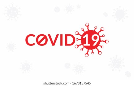Coronavirus disease (COVID-19) Typography Design. 2019-nCov / 2019 Novel Coronavirus Logo Typography Vector Template