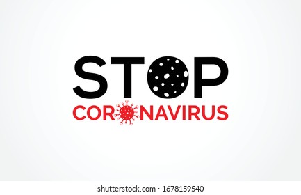 Coronavirus disease (COVID-19) Typography Design. 2019-nCov / Novel Coronavirus Logo Typography Vector Template.