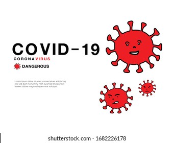 Coronavirus disease COVID-19 vector illustraton, sign, logo, cartoon, symbol, medical  icon