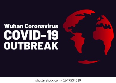 Coronavirus disease COVID-19, Wuhan coronavirus or 2019-nCoV acute respiratory disease. Chinese virus. Template for background, banner, poster with text inscription. Vector EPS10 illustration