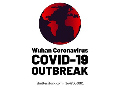 Coronavirus disease COVID-19, Wuhan coronavirus or 2019-nCoV acute respiratory disease. Chinese virus. Template for background, banner, poster with text inscription. Vector EPS10 illustration