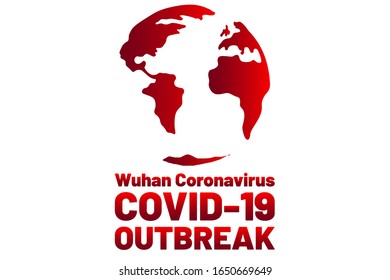 Coronavirus disease COVID-19, Wuhan coronavirus or 2019-nCoV acute respiratory disease. Chinese virus. Template for background, banner, poster with text inscription. Vector EPS10 illustration