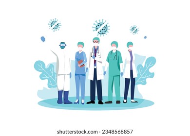 Coronavirus Disease Flat - Vector Illustrator